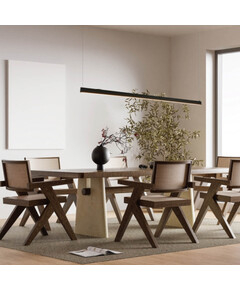 LED Полилей ZAMBELIS 2556 PENDANT LED LINE LIGHT 32W 3000K TRIAC SANDY BLACK | Osvetlenieto.bg