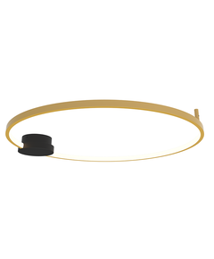 LED Плафон ZAMBELIS 23097 CEILING LED LIGHT 32W 3000K ALUMINIUM-SILICON,BLACK-GOLD RING | Osvetlenieto.bg