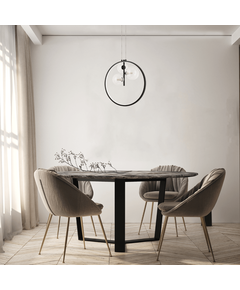 LED Полилей ZAMBELIS 22064 PENDANT LED LIGHT 20W 3000K+3xG9 METAL-GLASS BLACK | Osvetlenieto.bg