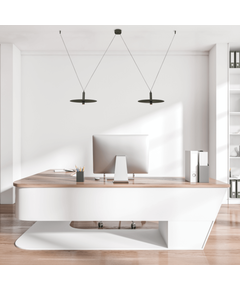 LED Полилей ZAMBELIS 23227 PENDANT LED LIGHT 2x7W 3000K METAL BLACK | Osvetlenieto.bg
