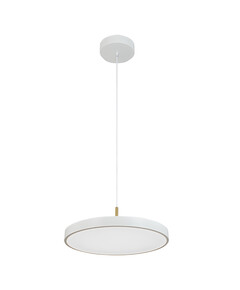 LED Полилей ZAMBELIS 25146 PENDANT LED LIGHT 17W 3000K WHITE MATT - BRUSHED BRASS | Osvetlenieto.bg