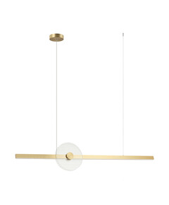 LED Полилей ZAMBELIS 25426 PENDANT LED LIGHT 20W 3000K TRIAC GOLD - CLEAR GLASS | Osvetlenieto.bg