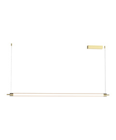 LED Полилей ZAMBELIS 25447 PENDANT LED LINE LIGHT 33W 3000K TRIAC BRUSHED GOLD | Osvetlenieto.bg