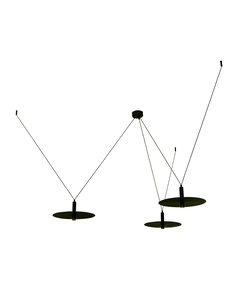 LED Полилей ZAMBELIS 23229 PENDANT LED LIGHT 3x7W 3000K METAL BLACK | Osvetlenieto.bg