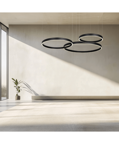 LED Полилей ZAMBELIS 25375 PENDANT LED LIGHT UP-DOWN 174W 3000K BLACK ALUMINIUM - ACRYLIC | Osvetlenieto.bg