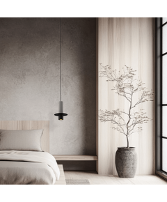 LED Полилей ZAMBELIS 25378 PENDANT LED LIGHT 6W 3000K BLACK METAL - CONCRETE | Osvetlenieto.bg
