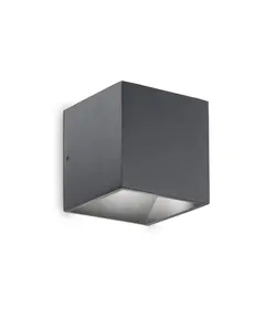 Фасаден аплик Rubik Ap1 Antracite 149738 Ideal Lux LED IP44 | Osvetlenieto.bg