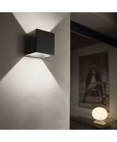 Фасаден аплик Rubik Ap1 Nero 142302 Ideal Lux LED IP44 | Osvetlenieto.bg