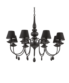 Полилей BLANCHE SP8 NERO 111896 Ideal Lux 8xE14 | Osvetlenieto.bg