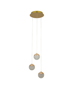 LED Полилей ZAMBELIS 25324 PENDANT LED LIGHT 25W 3000K TRIAC GOLD MATT ALUMINIUM - ACRYLIC | Osvetlenieto.bg