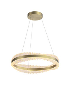 LED Полилей ZAMBELIS 25412 PENDANT LED LIGHT 58W 3000K TRIAC BRUSHED GOLD METAL - CRYSTAL | Osvetlenieto.bg