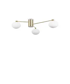 Плафон HERMES PL3 D90 OTTONE 288260 Ideal Lux 3xG9 | Osvetlenieto.bg