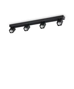 Спот RUDY PL4 SQUARE NERO 321523 Ideal Lux 4xGU10 | Osvetlenieto.bg