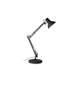 Настолна лампа WALLY TL1 TOTALE NERO 265278 Ideal Lux 1xE27 | Osvetlenieto.bg