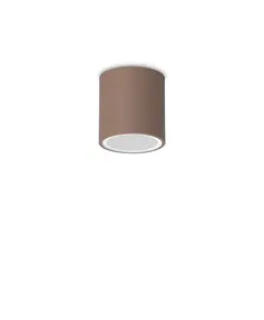 Външен плафон TECHO PL1 D09 ROUND COFFEE 318134 Ideal Lux 1xGU10 IP54 | Osvetlenieto.bg