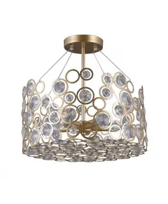 Плафон с кристали Nardo PNPL-33064-5-CH.G Italux | Osvetlenieto.bg