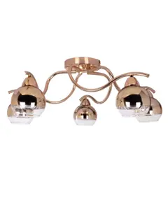 Модерен плафон ALIEN TNK81444CG5H Aca Lighting 5xE27 | Osvetlenieto.bg