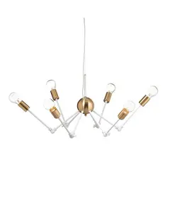 Винтидж полилей CHAGALL OD680306WB Aca Lighting 6xE27 | Osvetlenieto.bg