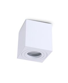 Бяла луна за открит монтаж AQUARIUS SQUARE IP44 GU10 D8 H9.5cm | Osvetlenieto.bg