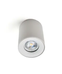 Бяла луна за открит монтаж TRIO GU10 D8 H10cm + бял,черен и златен ринг | Osvetlenieto.bg