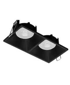 Черна двойна квадратна луна FINO 4225101 Viokef GU10 | Osvetlenieto.bg