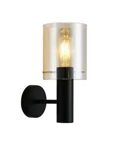 Аплик Sardo WL-5581-1A-BK+AMB Italux | Osvetlenieto.bg