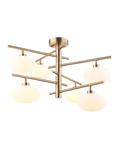 Плафон Fiorenzo MXM3661-6 BRO+W Italux | Osvetlenieto.bg