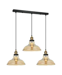 Полилей Hubert MDM-2381/3 GD+AMB Italux | Osvetlenieto.bg