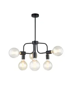 Полилей Kristy MDM-3678/6 BK Italux 6xE27 | Osvetlenieto.bg