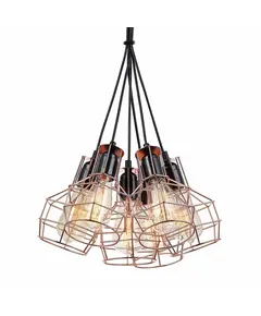 Полилей Perifo MDM-2272/6 BK+COP Italux | Osvetlenieto.bg