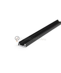 Черен анодизиран LED профил SURFACE10 BC/UX 2000 за открит монтаж | Osvetlenieto.bg