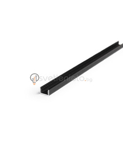 Черен анодизиран LED профил за открит монтаж SLIM8 A/Z 2000 | Osvetlenieto.bg