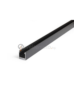 Черен LED профил LINEA20 EF/TY 2000 открит монтаж | Osvetlenieto.bg