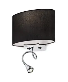 Аплик ENJOY 01-679 BK Redo 1X42W E27 + LED 1X1W 3000k | Osvetlenieto.bg