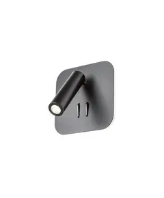 LED Аплик QUDA 01-1492 Redo SQ 1x6W+1x3W 3000K BLACK | Osvetlenieto.bg