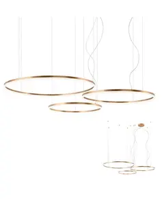 LED Полилей ORBIT 01-1925-DALI Redo 163W 4000K D1000+800+600 BRASS | Osvetlenieto.bg