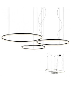 LED Полилей ORBIT 01-1954-DALI Redo 163W 3000K D1000+800+600 SAND BLACK | Osvetlenieto.bg