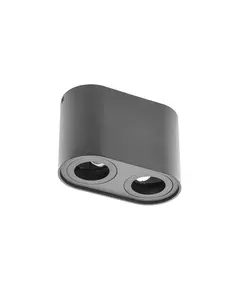 Двойна луна открит монтаж черна SENSO DUO 2xGU10 | Osvetlenieto.bg