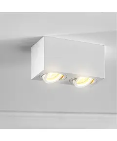 Правоъгълна луна открит монтаж бяла с насочване AVEIRO DUO 2xGU10 | Osvetlenieto.bg