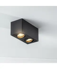 Правоъгълна луна открит монтаж черна с насочване AVEIRO DUO 2xGU10 | Osvetlenieto.bg