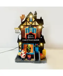 Коледна декорация LED HOUSE X0302 Aca Lighting 3xAA | Osvetlenieto.bg