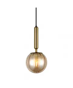 Пендел RAVENA PND-2324-1 BRO+AMB Italux 1xE27 | Osvetlenieto.bg