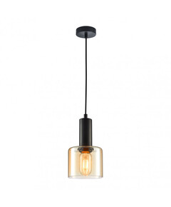 Пендел SANTIA PND-65342-1-BK+AMB Italux 1xE27 | Osvetlenieto.bg