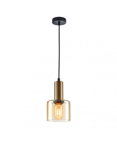 Пендел SANTIA PND-65342-1-BRO+AMB Italux 1xE27 | Osvetlenieto.bg