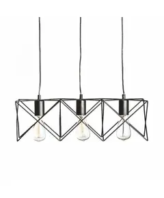 Полилей ANDY KS1462P3BK Aca Lighting 3xE27 | Osvetlenieto.bg