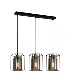Полилей KALULA PND-78901-3-BK+SG Italux 3xE27 | Osvetlenieto.bg