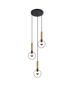 Полилей MIRACOLO HL39973P44BB Aca Lighting 3xE27 | Osvetlenieto.bg