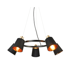 Полилей NORMA EG215P73BK Aca Lighting 5xE14 | Osvetlenieto.bg