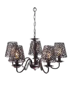 Полилей EDAM EG169755PBC Aca Lighting 5xE14 | Osvetlenieto.bg