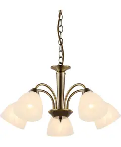 Полилей BYRON DLX7395BR Aca Lighting 5xE14 | Osvetlenieto.bg